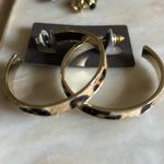 Chico's Chico’s Gold Animal Print Hoop Earrings and Matching Pendant Necklace NEW Photo 2