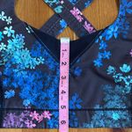 Lululemon  athletica Black and Blue Floral SPORT Top Photo 9