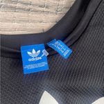 Adidas  Tank Top Shirt Women's SMALL Trefoil Graphic Crew Neck Black White #249 Photo 2