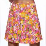 ZARA  Women’s Pink Orange‎ Purple Floral Wrap Skirt Size Small NWT Photo 1