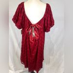 AUW Red lace dress with bow and open back size 3X NWT Photo 3