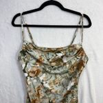 Utnisan M Floral Satin Slip Dress Cowl Neck Maxi Coquette Summer Sexy Wedding Green Size M Photo 1