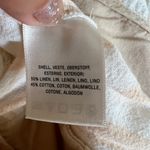 Anthropologie  Oasis Striped Pants Cream & Peach High Waist Cotton Linen Blend Photo 9