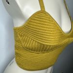 Aerie Women's Size Small Knit Crop Tank Deep Mustard Yellow Adjustable NWT Photo 4
