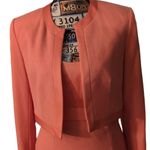 Bob Mackie Mackie By Mackie Vintage Coral Pencil Dress With Blazer Size 4 Photo 1