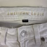 American Eagle  White Mom Straight Distressed Women Jeans Size 4 Stretch Photo 5