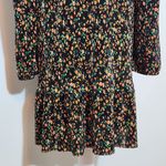 ASOS  Black Floral V-Neck Dress Size 14 Wedding Guest Dress Photo 6