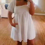 Draper James  White Mini Babydoll Dress Photo 0