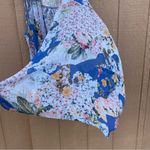 LOGO By Lori Goldstein LOGO Lori Goldstein Womens Vest Blue Floral Mixed Media Flowy Spring Size Large Photo 6