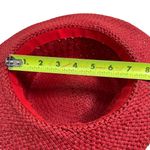 Red Berry Straw Curled Brim Hat O/S Photo 4