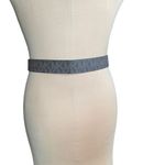 Michael Michael Kors Chocolate Logo Belt Statement MK Buckle Synthetic Leather Brown Photo 2