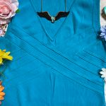 Boston Proper nylon stretchy blue tank Photo 4