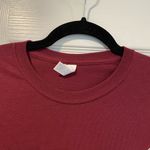 Jerzees NWOT Size M Burgundy Tee Shirt Camp Hike S’mores Mountain Outdoor Print Photo 1