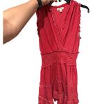 Max Studio Size Small Red and White Dress Waist Ruffle Bottom Striped Stripes Photo 1