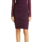 Fuzzi Long Sleeve Mesh Mini Dress Sheer Size XS NWOT Burgundy Purple Photo 1