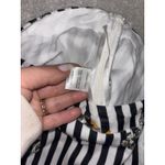 Lovers + Friends black white stripe floral print wide leg pants small Photo 4