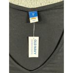 Old Navy  Luxe V Neck T Shirt Black Short Sleeve Top Women XL Minimalist Basic Photo 3