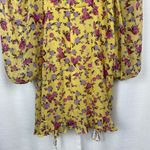For Love & Lemons  Yellow Silk Floral Beaumont Mini Dress Sz.M Photo 12