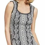 CAbi  #887 Medium Wonderfall Sweater Vest Peplum Shell Gray Fitted Cotton Blend Photo 0