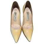 Jimmy Choo Yellow Patent Leather Abel Pumps Size 37 Photo 1