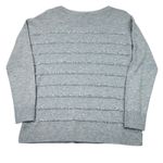 Talbots  Metallic Stripe Sweater  Gray Size M Long Sleeve Knit Pullover Soft Cozy Photo 4