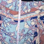 Gypsies & Moondust  Floral Print Wide-Leg Capri Pants Soft Blue Photo 4