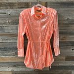 Nookie  Oracle Peach Sequin Shirt Dress Size Small NWT Photo 3