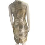 Tahari Women's 2 Piece Suit Sleeveless Dress w/Jacket Gold & Silver Size 2 SKU 2 Photo 4