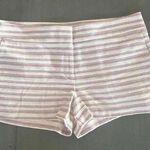 Ann Taylor Loft Riviera Shorts Size 14 Pink Cream Striped Casual Photo 0