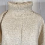 H&M Turtleneck Sweater White Wool Blend Knit Oversize Pullover Women's Size XL Photo 3