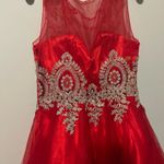 May Queen Red tulle fit & flare Dress Photo 6