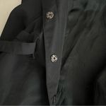 United Colors Of Benetton BENETTON Black Jacket Blazer Belted Snap Closure Lined Oversized Collar Size 44 Photo 5