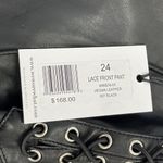 We Wore What  Faux Leather Lace Front Pant - Black - Size 24 Photo 3