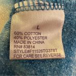 Te Verde Tie Dye Hoodie Sweatshirt Women's Size Large Blue White Long Sleeve Photo 4