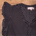 Philosophy Polka Dot Ruffle Flutter Sleeve Top - Black Photo 2