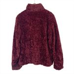 Pendleton Burgundy Zip Front Fleece Teddy Jacket Women's Size Medium Photo 1