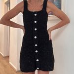 ZARA Tweed Mini Dress Eyelash Metallic Knit Jewel Button Blogger favorite Photo 0