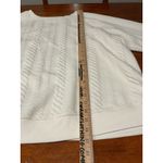 Adrianna Papell Sweatshirt Sweater Pattern 1X Women's White Top Crewneck Long Photo 4