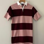 Urban Outfitters  Rugby Dress Cotton Long Sleeve Polo Burgundy Pink Size XS Photo 1