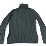 Vera Wang Simply  Cotton Ribbed Charcoal Turtleneck Sweater 
Size Medium Photo 1