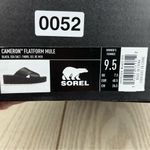 Sorel Women's Cameron Flatform Mule Sandals US9.5 Black & Sea Salt $125 Photo 8