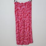 Shade & Shore Pink Floral Print Wide Leg Beach Pants Size XL Floral Resortwear Photo 4
