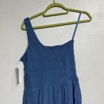 Becca  Swim Mist Blue Ponza Smocked One Shoulder Dress Sz M NWT Photo 8
