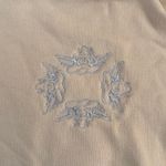 Boys Lie  Oversized Graphic Hoodie Racer Girl Size M in Cream Blue Photo 1