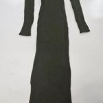 NBD  Bekah Deep V Midi Dress in Olive Green Medium Photo 12