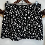 Hot Topic  Black White Skull Print Mini Skirt Photo 0