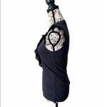 Theory  Women’s Grey Black Ruffle Tank Top Sleeveless Pullover Slim Fit Grunge S Photo 2