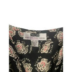 Diane Von Furstenberg  Black Silk Sleeveless Floral Print Midi Dress Size 4 Photo 3