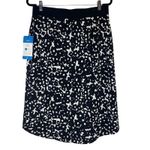 CAbi Dixon Skirt A-Line Midi Black White Floral Print Career Casual Medium NWT Photo 2