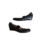 Taryn Rose  Black Leather Mary Jane Wedges Size 6.5 Photo 8